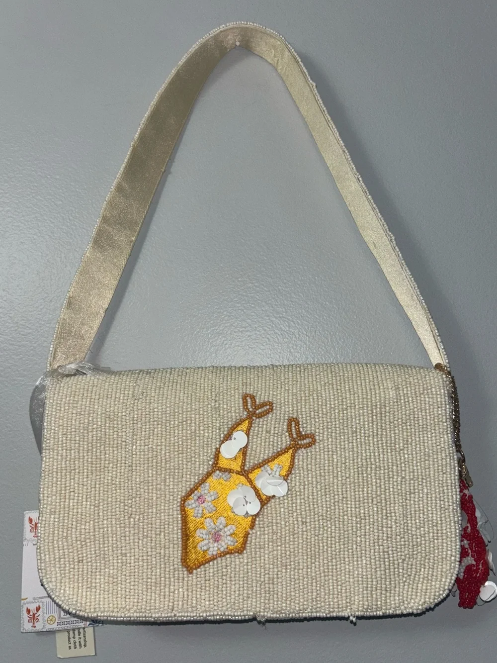 Handcrafted in India blue shoulder